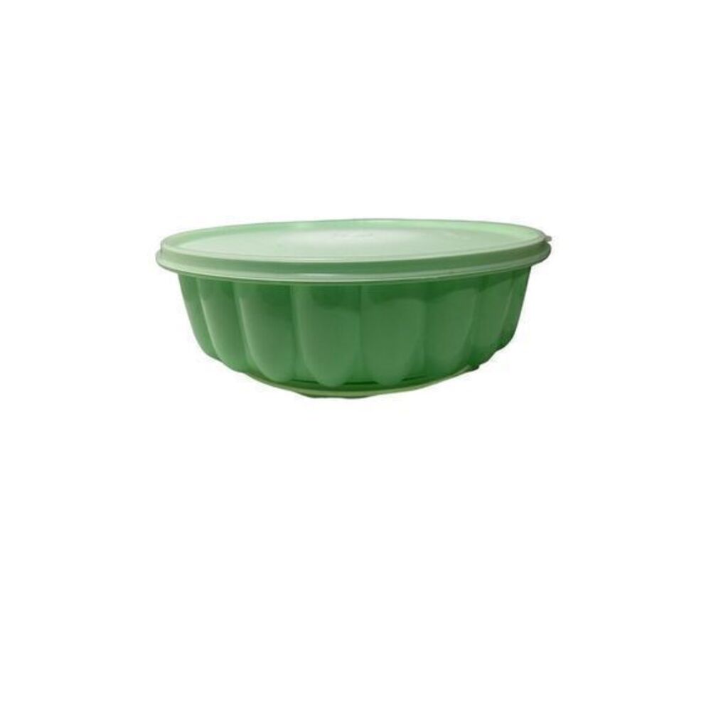 Vintage TUPPERWARE Mint‎ Green Jel-N-Serve Jello Mold Ice Ring 3 Piece Set